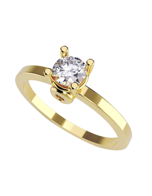 Anillo de Compromiso de 14K con Diamante de Lab... image number null