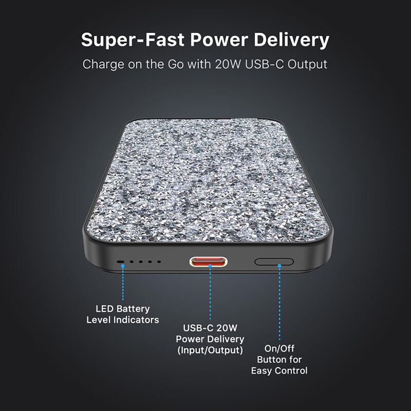 Bater&iacute;a MYBAT Powerbank Mag 5000mAH Brillos Rhi... image number null