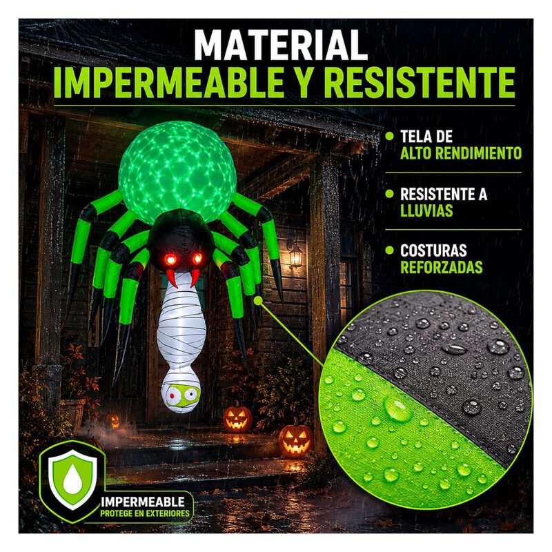 Inflable Halloween Ara&ntilde;a Gigante Exterior 2.1 M... image number null