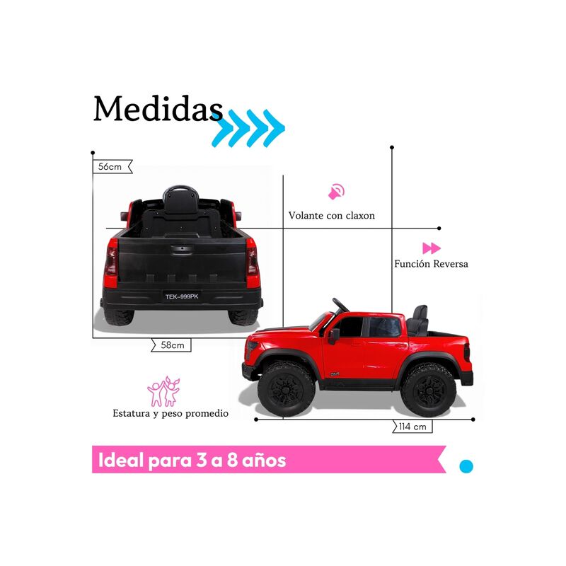 Camioneta Pickup Montable El&eacute;ctrica 12v Para Ni... image number null