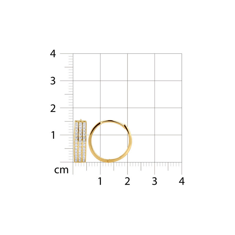Arracadas De Oro Amarillo 14k Con Zirconias (14... image number null