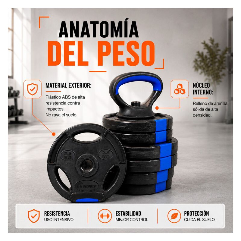 Kit Mancuerna Ajustable 20 Kg Pesas Barra Kettl... image number null