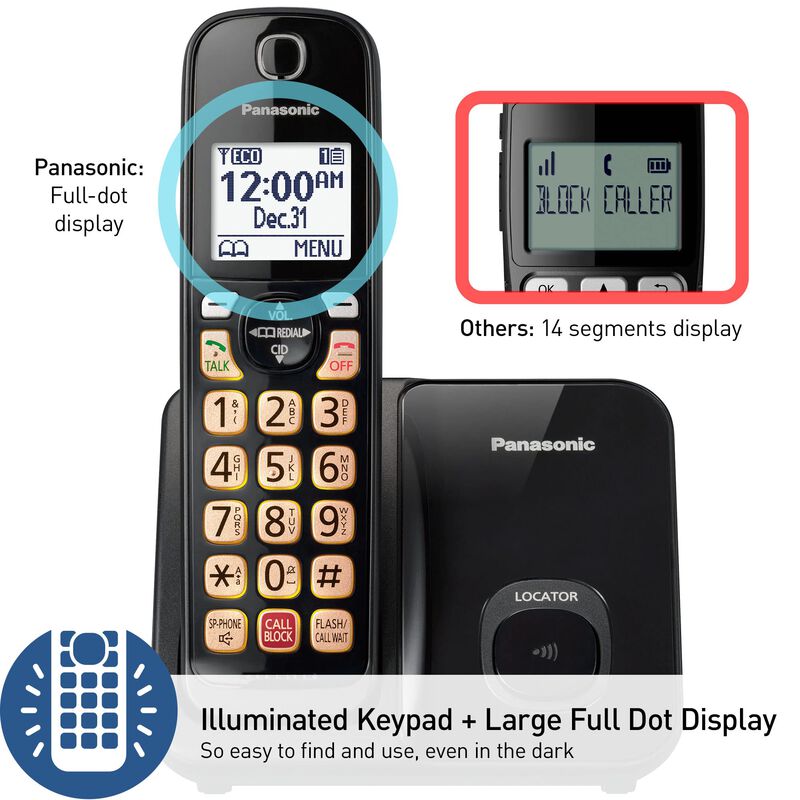 Tel&eacute;fono Inal&aacute;mbrico Panasonic Kx-tgd810b Con B... image number null