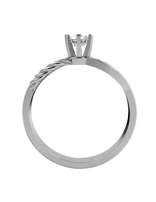 Anillo de Compromiso de 14K con Diamante de Lab... image number null