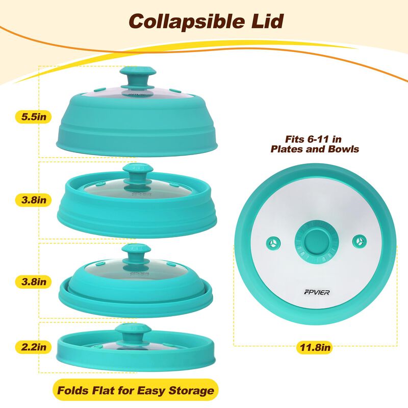 Tapa Anti-salpicaduras FPVIER 30cm Plegable Ven... image number null