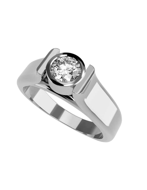 Anillo de Compromiso de 14K con Diamante de Lab... image number null