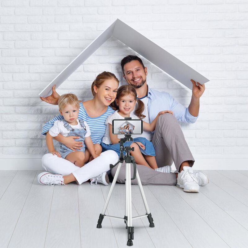 Tripi&eacute; universal largo de aluminio con soporte ... image number null