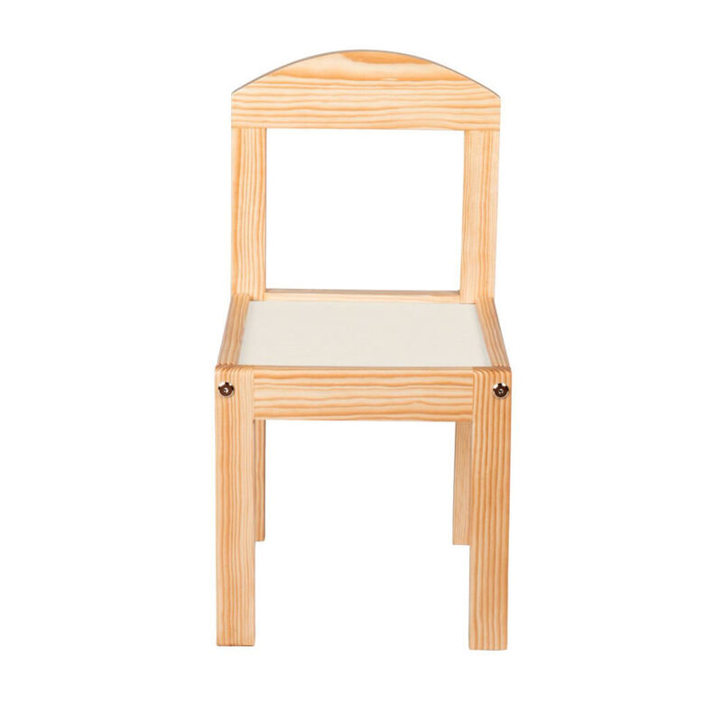 Silla Infantil Moderna de Madera Blanca image number null