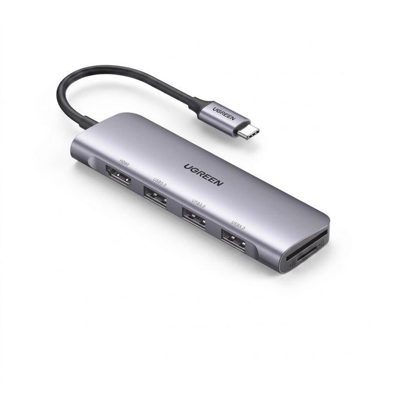 Hub Usb-c 6 En 1 Hdmi 4k Usb 3.0 Sd Micro Alumi... image number null
