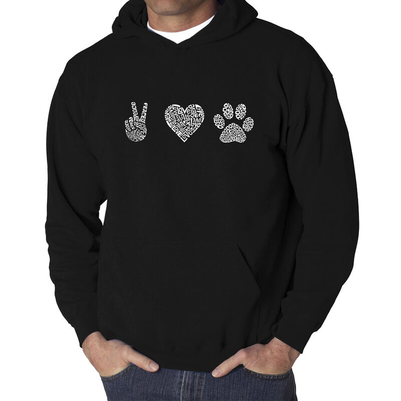 Sudadera Con Capucha Word Art Para Hombre - Paz... image number null