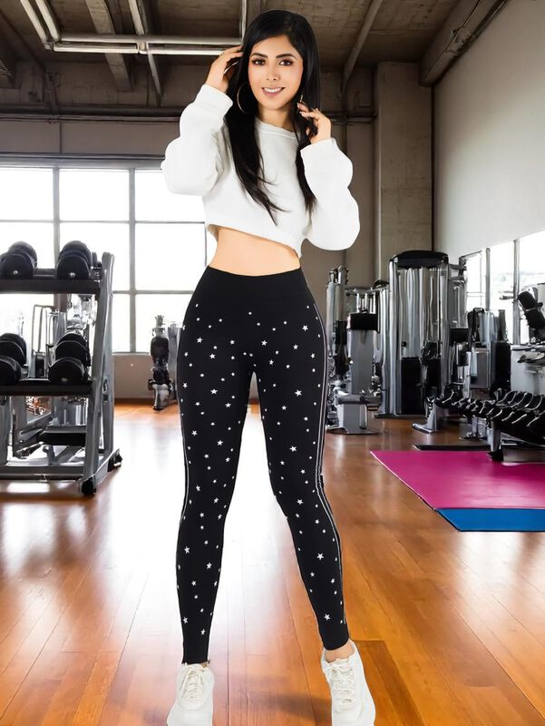 Leggins Mujer Legging Mallones LIC-0187 Negro M... image number null