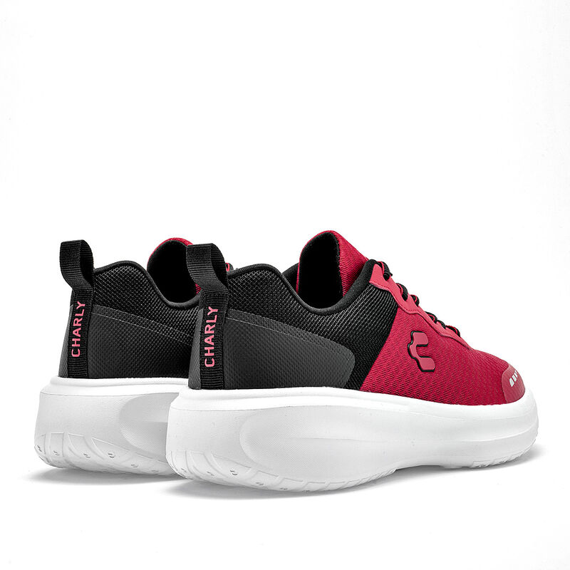 Charly Tenis deportivo para hombre rojo negro image number null