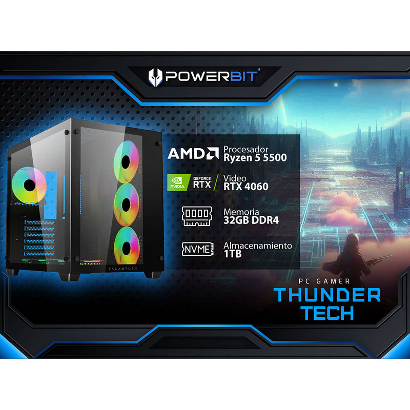 PC Gamer Powerbit Thunder Tech: Procesador AMD ... image number null