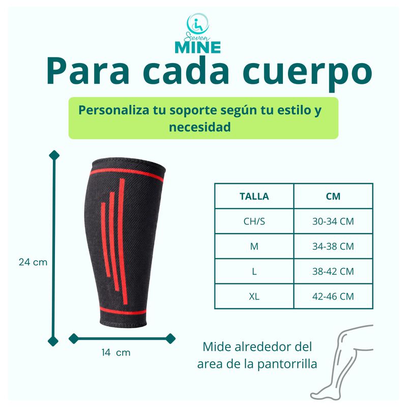 Soporte El&aacute;stico para Pantorrilla &ndash; Manga de Co... image number null