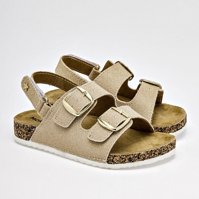 Moramora sandalia para ni&ntilde;a dorado cod 141578-D image number null