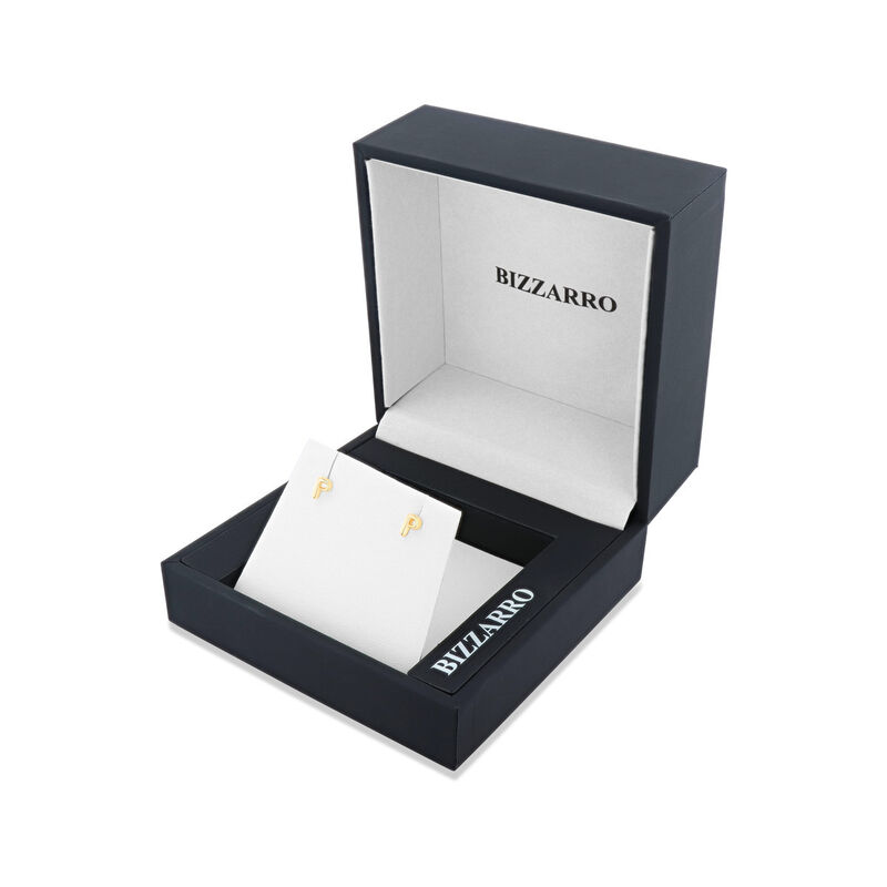 Aretes De Oro Amarillo De 10K (Letra P) image number null