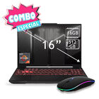 Combo Laptop Asus Tuf 16" Gaming Geforce Rtx 4050 Ryzen7 512gb 16gb Ram Negro Fa607nuq-ws73 + Mouse Bluetooth