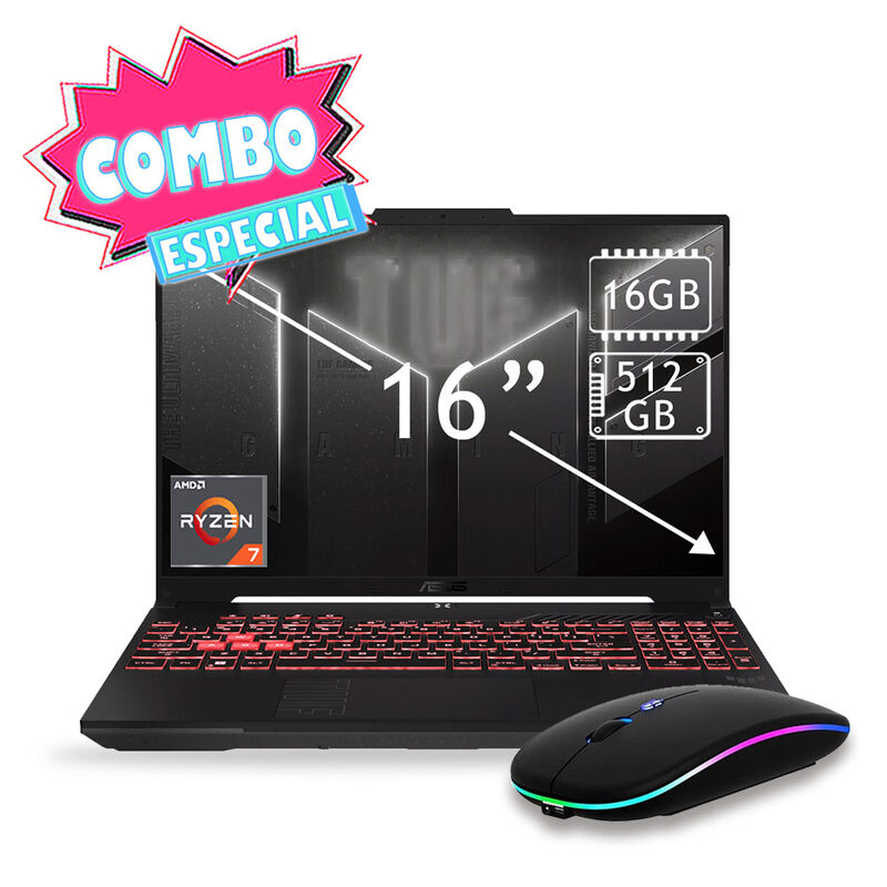Combo Laptop Asus Tuf 16" Gaming Geforce Rtx 40... image number null
