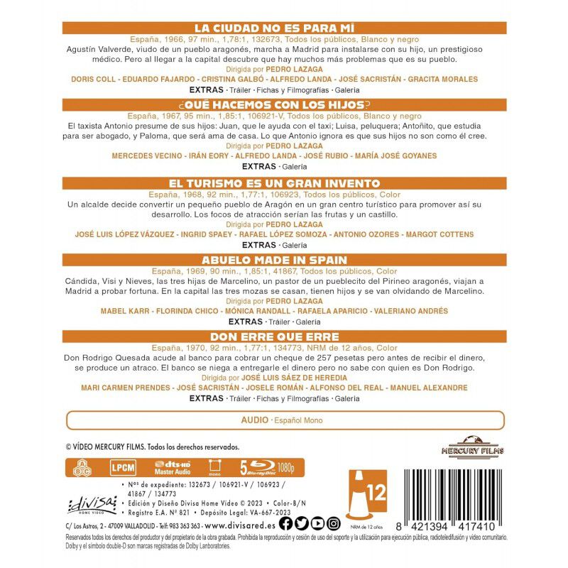 Paco Martinez Soria (Blu-ray) Pack 5 peliculas:... image number null