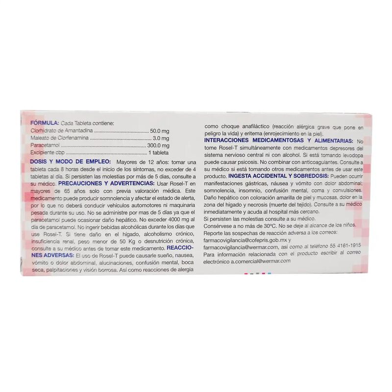 Rosel-t 50/3/300 Mg 15 Tableta(s) image number null