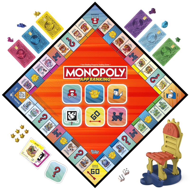 Juego De Mesa Hasbro Gaming Monopoly App Bankin... image number null