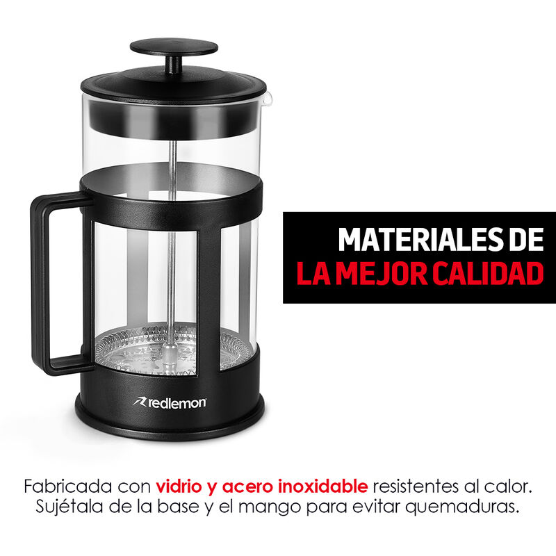 Prensa Francesa de Acero Inox y Vidrio para Caf... image number null