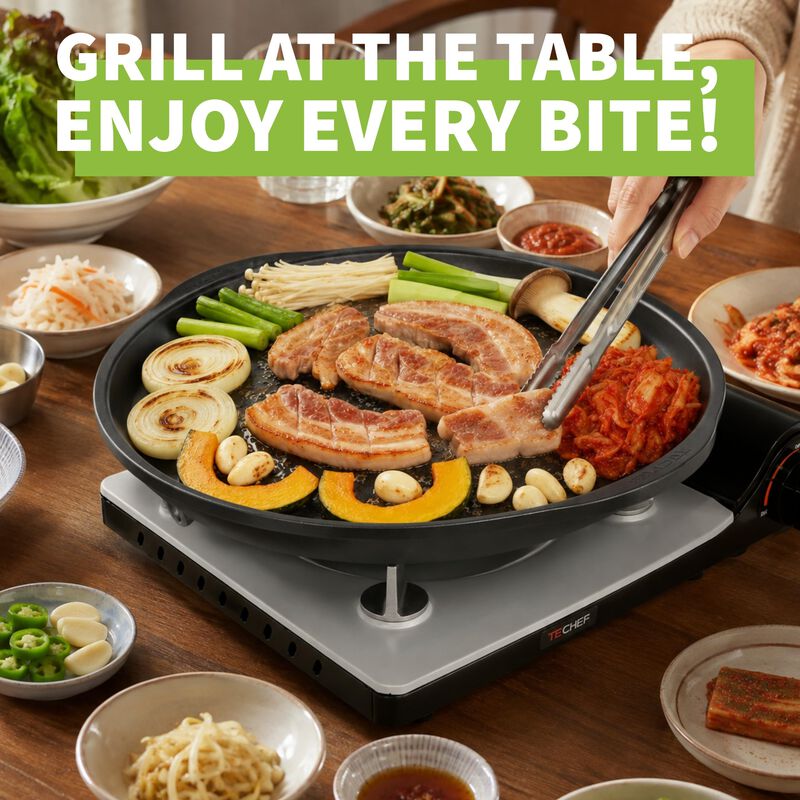 Plancha Grill Techef Kbbq Antiadherente Negra image number null
