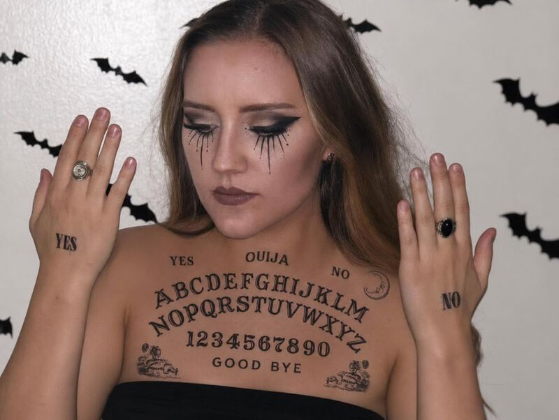 Tatuaje Temporal Inkwear Tablero Ouija Hallowee... image number null
