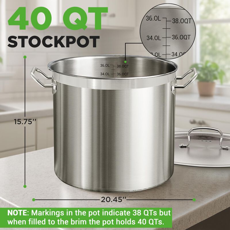 Olla Acero Inoxidable Nutrichef 40 Quarts image number null