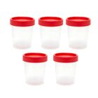 Vaso Copro Con Tapa 5 Pzs De 100 Ml C/u - 5 Piezas