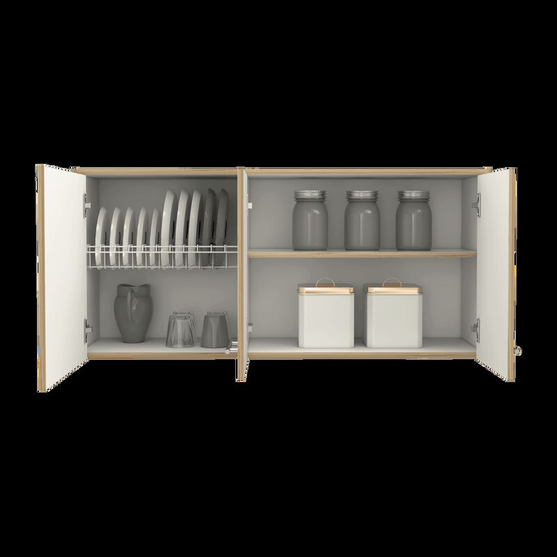 Gabinete Superior Petra Caf&eacute; Claro Y Blanco  Vi... image number null