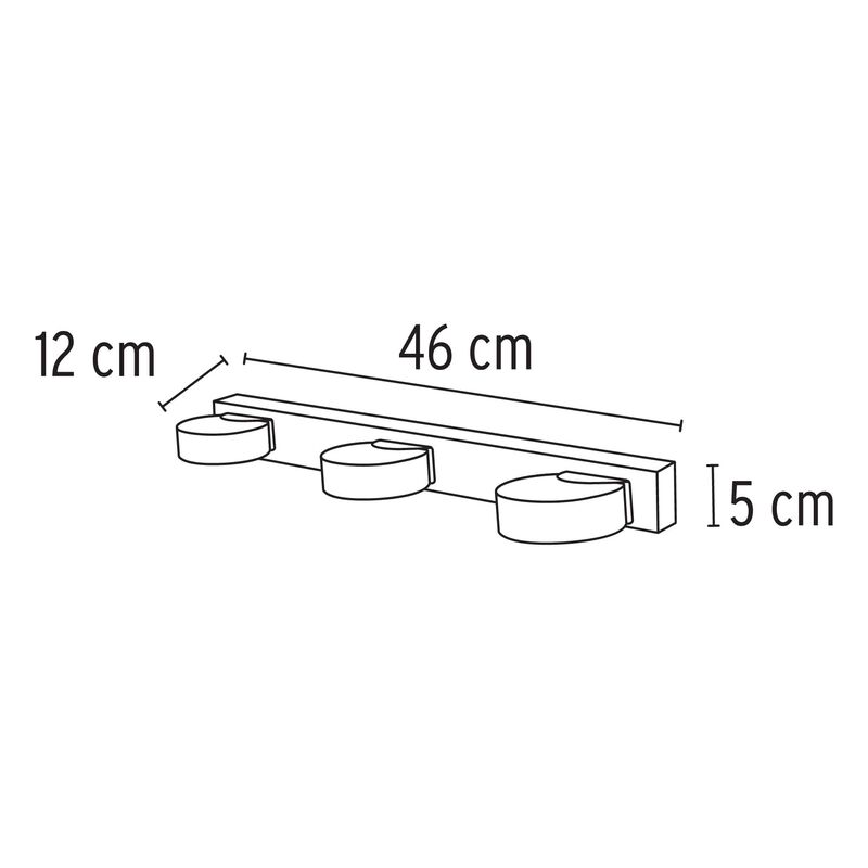 Arbotante decorativo de Led 10 W con 3 Spots pa... image number null