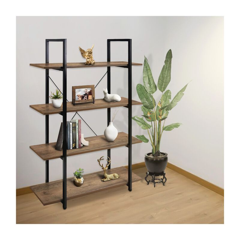 Librero Madera Estante Minimalista 4 Repisas Ti... image number null