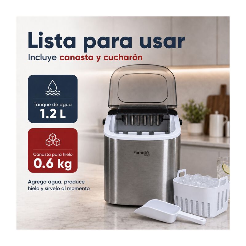 M&aacute;quina Hielo Bala 12kg/d&iacute;a Port&aacute;til Electrica ... image number null
