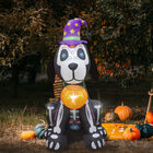 Inflables De Halloween Decoración De La Casa,  en Forma dePerro Mago 1.80 cm para Patio con Luces LED para Fiestas