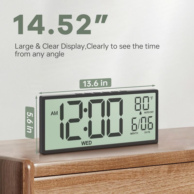Reloj De Pared Jall Con Pantalla Lcd Digital Gr... image number null