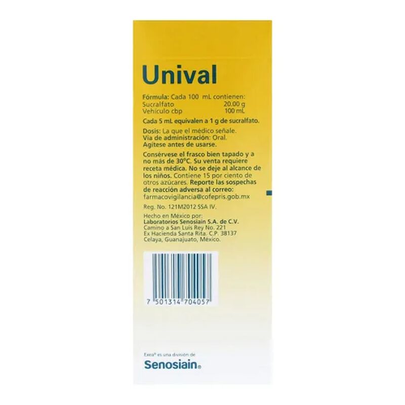 UNIVAL SUSPENSI&Oacute;N 1 G/5 ML FRASCO 230 ML image number null