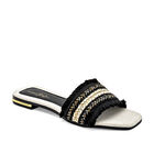Mora Tierra Sandalia para mujer negro beige