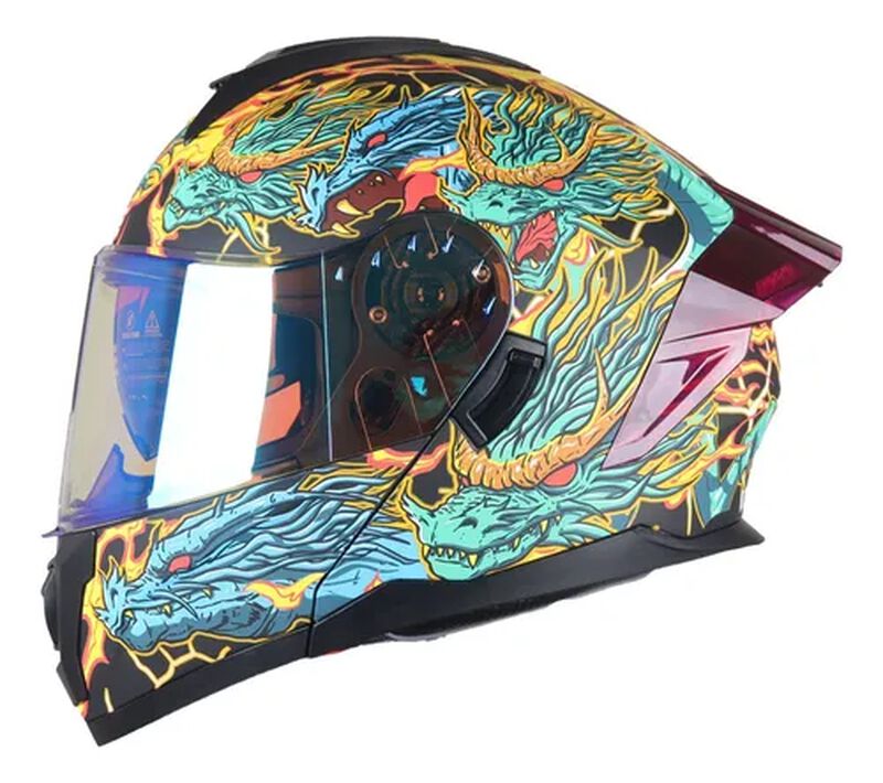 CASCO PARA MOTO DRAGON ABATIBLE DOT/ECE CON LUZ... image number null