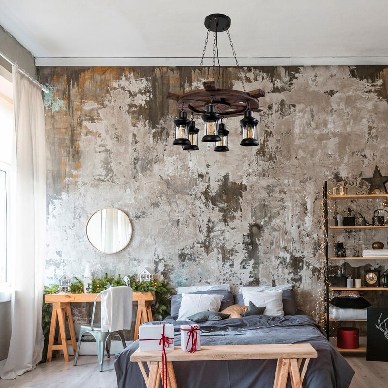 Candil Rustico 6 Luces Modelo Timón image number null