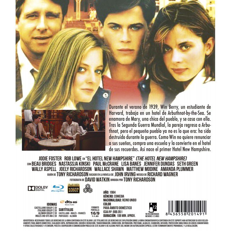 El Hotel New Hampshire [blu-ray] (1984) The Hot... image number null