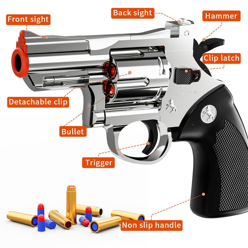 Pistola De Juguete Foam Blaster Soft Bullet Rev... image number null