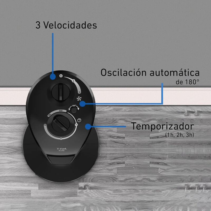 Ventilador Torre Mecanico T-FAL ,180° de Oscila... image number null