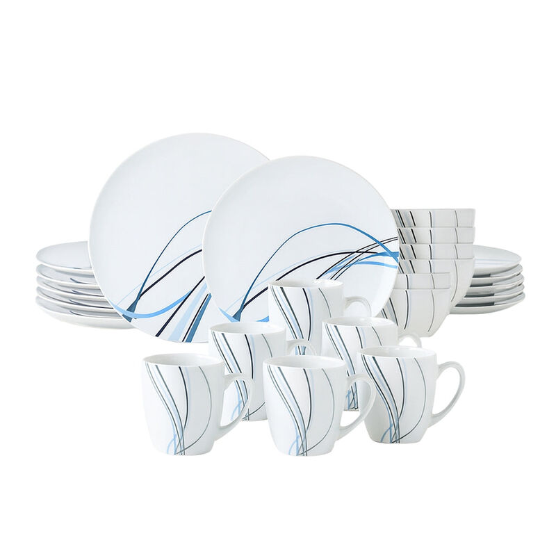 Vajilla Linn&eacute;a para 6 Personas - Cer&aacute;mica Azul/... image number null