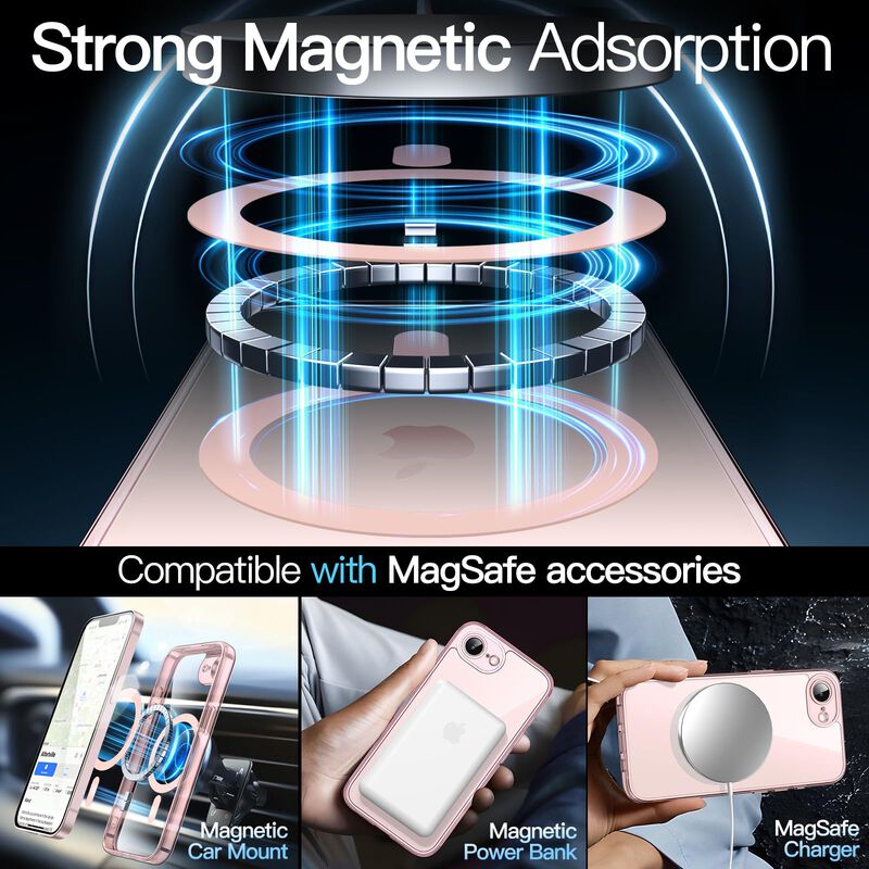 Funda Magn&eacute;tica Jetech Para iPhone 17e/16e Rosa... image number null