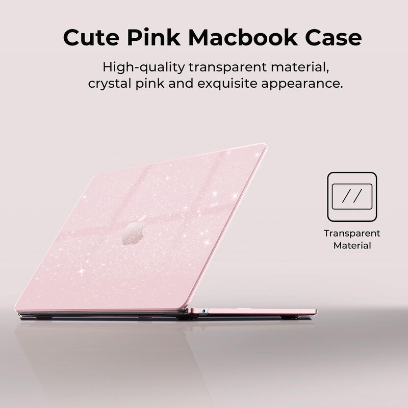 Funda R&iacute;gida Con Brillo Rosa Para Macbook Air 1... image number null