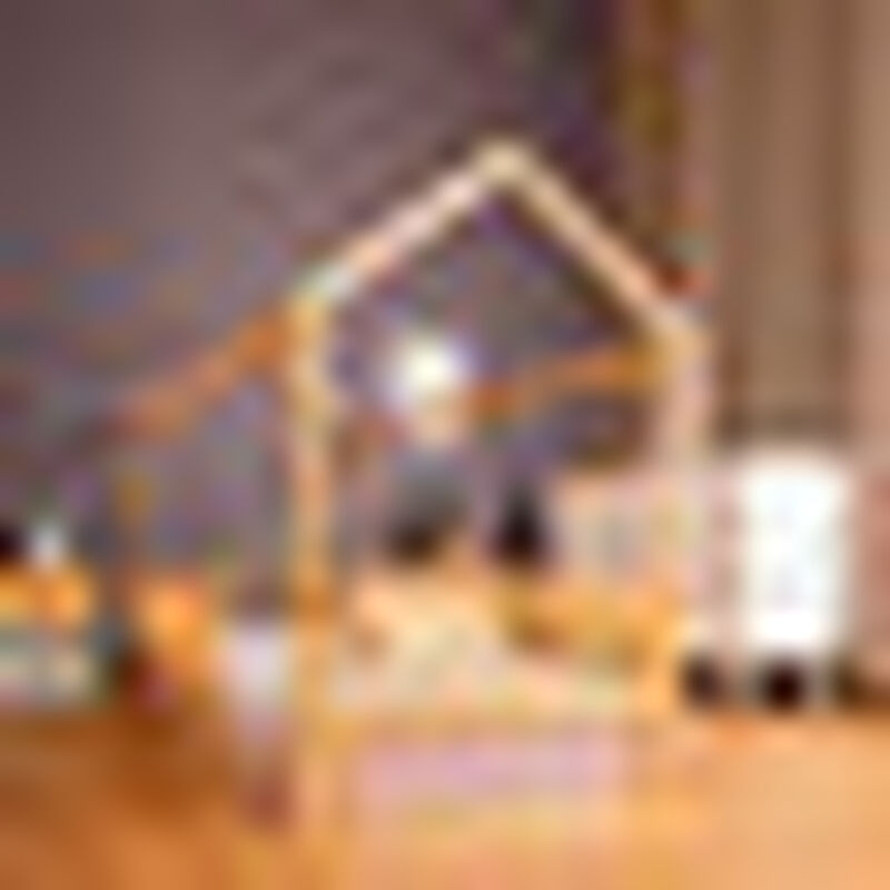 Cama Casa de Madera Montessori Individual Rosa ... image number null