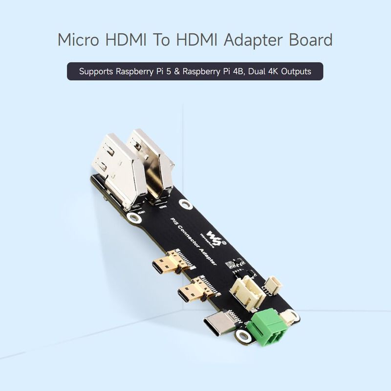 Adaptador Waveshare Micro Hdmi A Hdmi Para Rasp... image number null