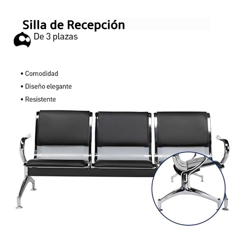 Banca de 3 Plazas con Cojín Bluelander image number null