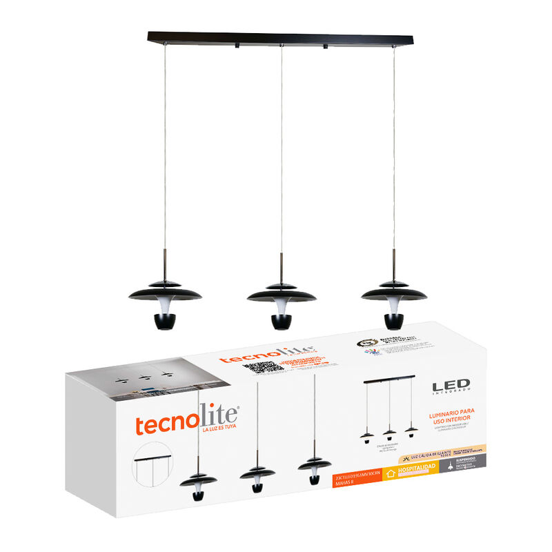 L&aacute;mpara Colgante LED de Acr&iacute;lico 1.50 m de Altu... image number null